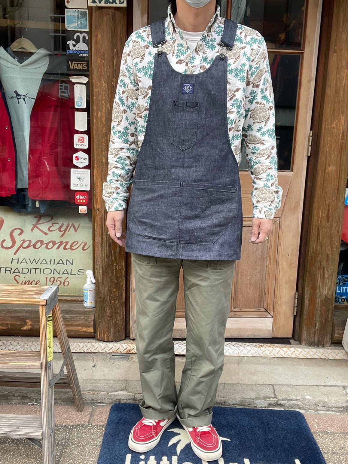 PO-3802 POST APRON #2-5OZDENIM-INDIGO - Little Island / リトル