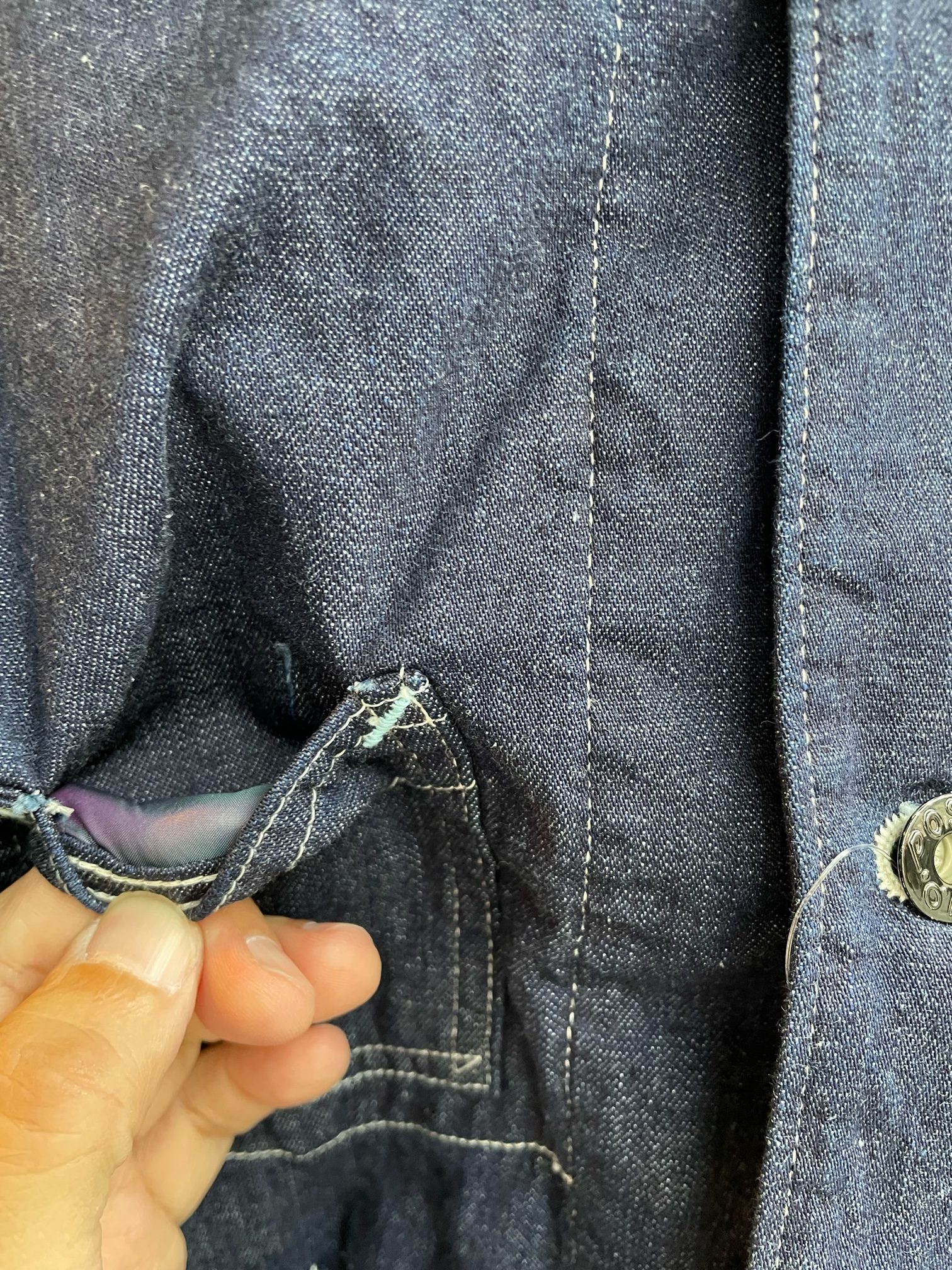PO-3111DV DELUXE RAILROADER2 DV-8OZ DENIM w/TAFFETA-INDIGO